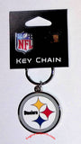 Pittsburgh Steelers Chrome Logo Cut Keychain