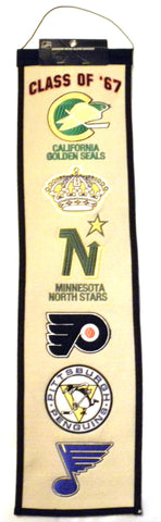 NHL Class of 1967 8"x32" Wool Heritage Banner