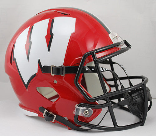 Wisconsin Badgers Riddell Deluxe Replica Speed Helmet - Red 2014 Alternate