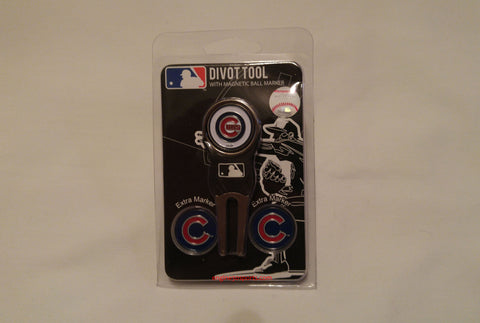 Chicago Cubs Golf Divot Tool with 3 Magnetic Markers
