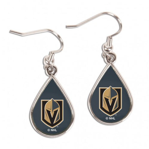 Vegas Golden Knights Tear Drop Earrings