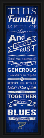 St. Louis Blues 8"x24" Family Cheer Print
