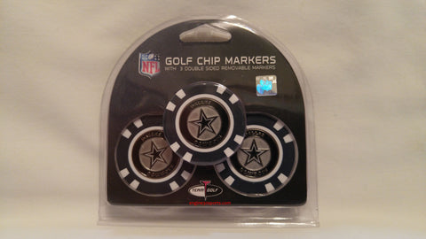 Dallas Cowboys Golf Chip with Marker - 3 Pack