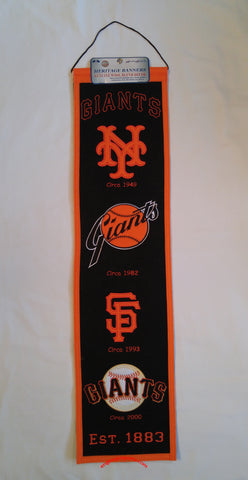 San Francisco Giants 8"x32" Wool Heritage Banner