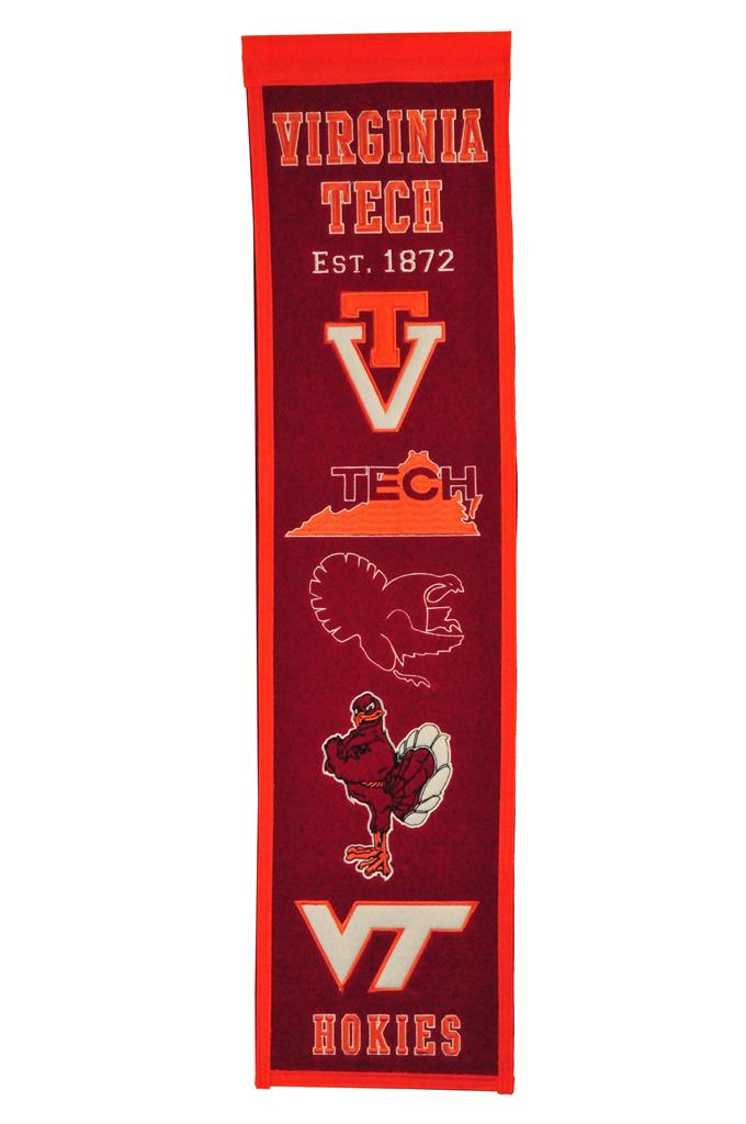 Virginia Tech Hokies 8"x32" Wool Heritage Banner