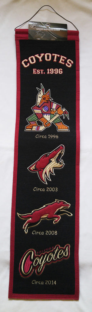 Arizona Coyotes 8"x32" Wool Heritage Banner