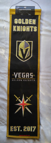 Vegas Golden Knights 8"x32" Wool Heritage Banner