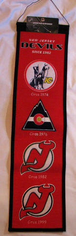 New Jersey Devils 8"x32" Wool Heritage Banner