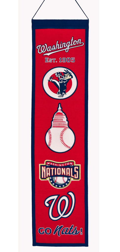 Washington Nationals 8"x32" Wool Heritage Banner