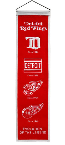 Detroit Red Wings 8"x32" Wool Heritage Banner