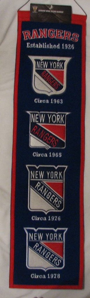 New York Rangers 8"x32" Wool Heritage Banner
