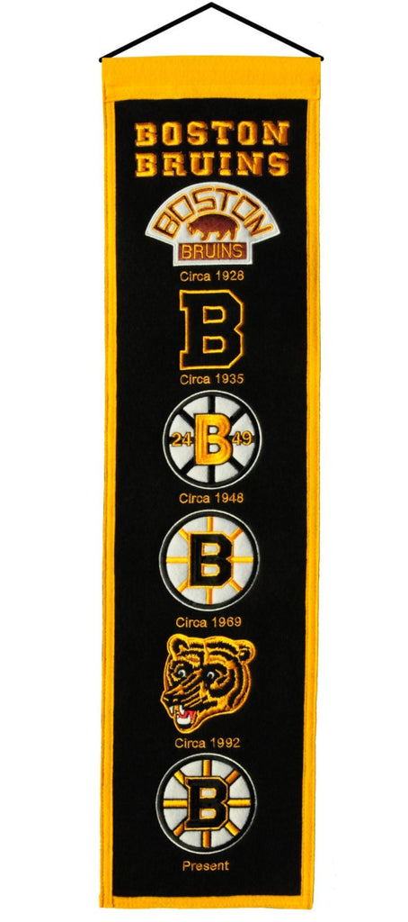 Boston Bruins 8"x32" Wool Heritage Banner