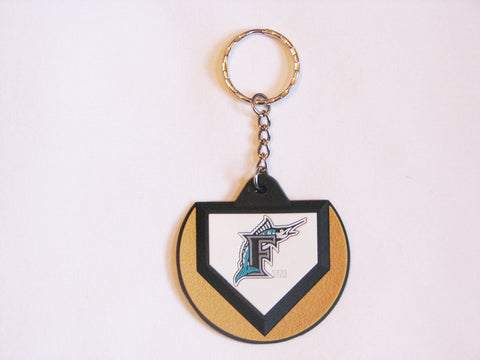 Florida Marlins Home Plate Style Keychain