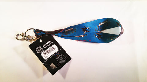 San Jose Sharks Wristlet Lanyard Key Strap