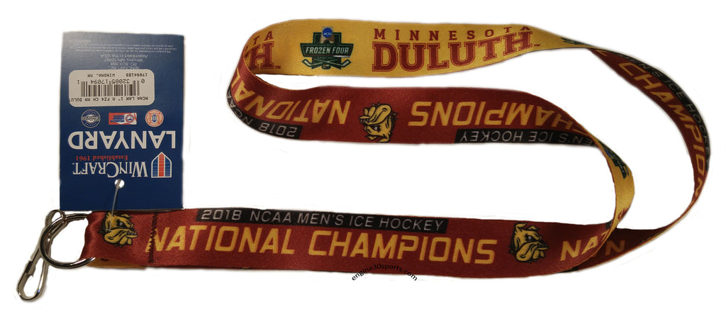 Minnesota Duluth Bulldogs 2018 National Champions Lanyard