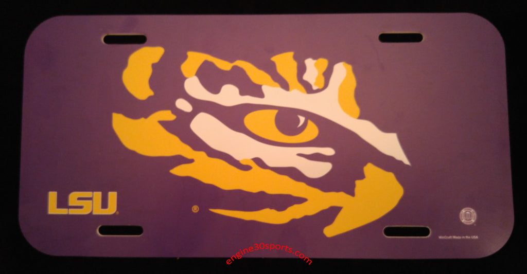 LSU Tigers Plastic License Plate