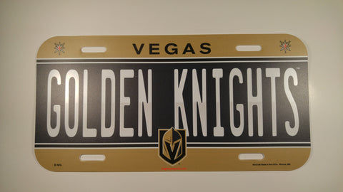 Vegas Golden Knights Plastic License Plate