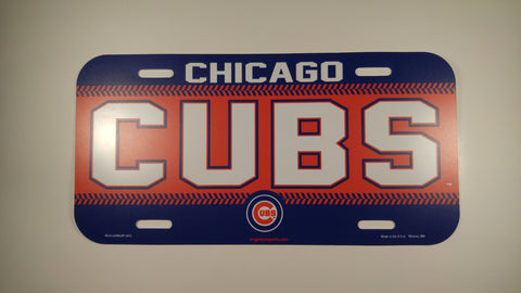 Chicago Cubs Plastic License Plate