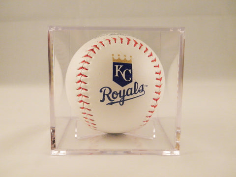 Kansas City Royals Logo Baseball In UV Protected Ball Holder