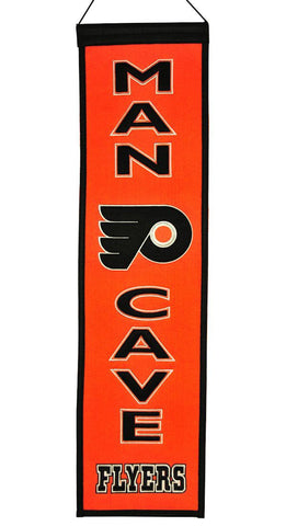 Philadelphia Flyers 8"x32" Wool Man Cave Banner