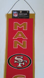 San Francisco 49ers 8"x32" Wool Man Cave Banner 3