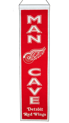Detroit Red Wings 8"x32" Wool Man Cave Banner