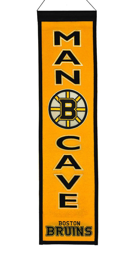 Boston Bruins 8"x32" Wool Man Cave Banner