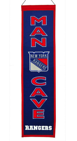 New York Rangers 8"x32" Wool Man Cave Banner