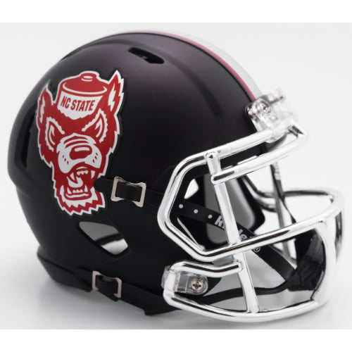 North Carolina State Wolfpack Riddell Speed Mini Helmet - Black Howl