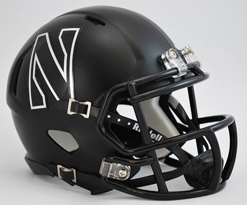 Northwestern Wildcats Riddell Speed Mini Helmet - Black N