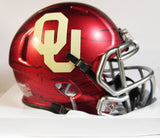 Oklahoma Sooners Riddell Speed Mini Helmet - Bring The Wood Hydro Red 2