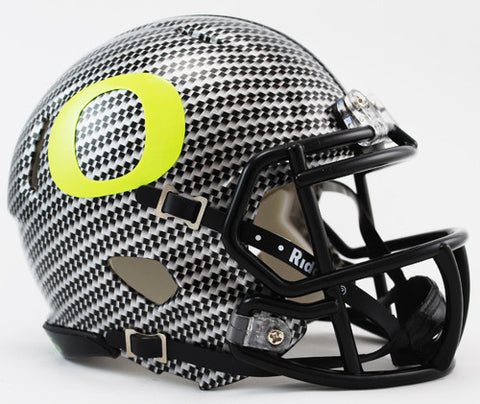 Oregon Ducks Riddell Speed Mini Helmet - Carbon Fiber Alternate