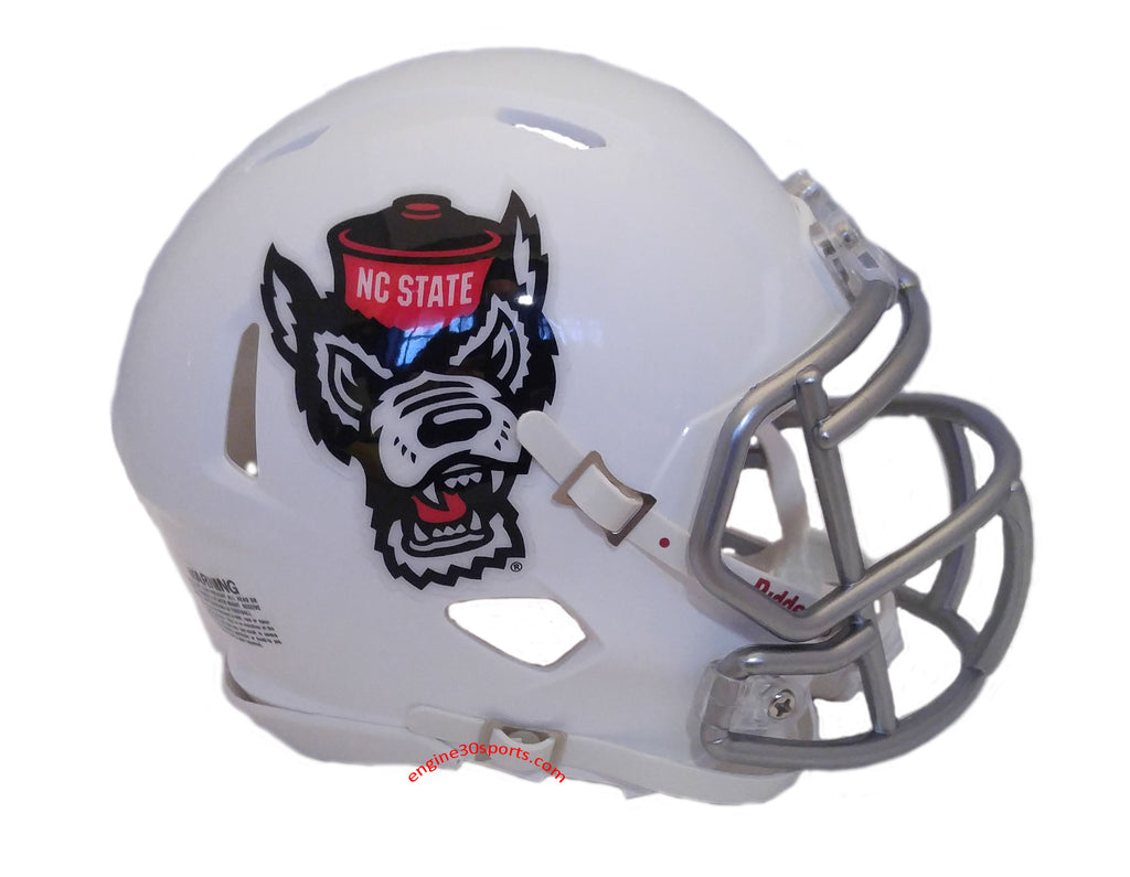 North Carolina State Wolfpack Riddell Speed Mini Helmet - 2018 Ice Wolf