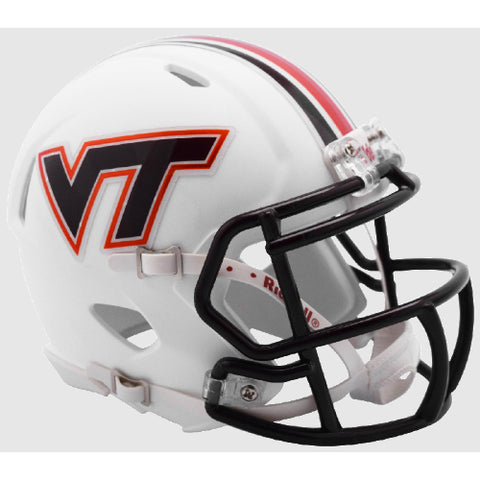 Virginia Tech Hokies Matte White Riddell Speed Mini Helmet