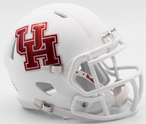 Houston Cougars Riddell Speed Mini Helmet - Matte White Alternate