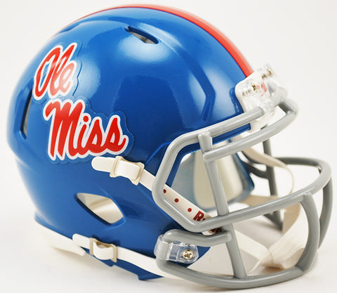 Mississippi Rebels Riddell Speed Mini Helmet - Powder Blue