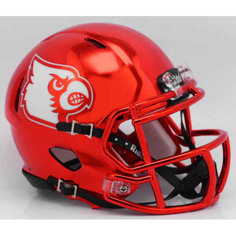 Louisville Cardinals Riddell Speed Mini Helmet - Chrome