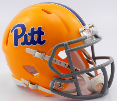 Pitt Panthers Riddell Speed Mini Helmet - Gold Throwback