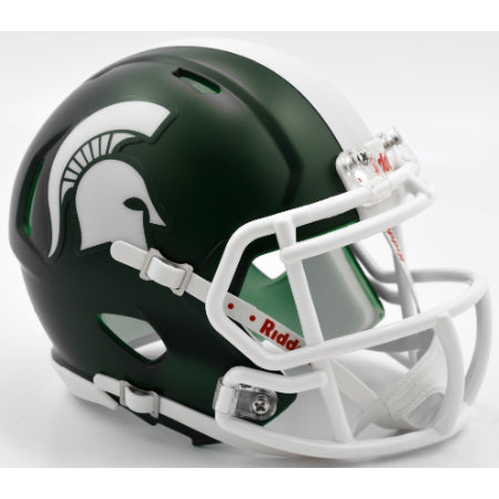Michigan State Spartans Satin Green Riddell Speed Mini Helmet
