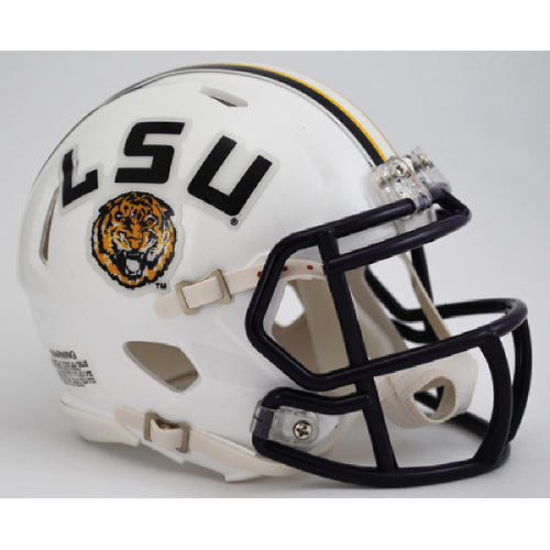 LSU Tigers Riddell Speed Mini Helmet - White Alternate