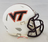 Virginia Tech Hokies Matte White Riddell Speed Mini Helmet