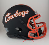Oklahoma State Cowboys Riddell Speed Mini Helmet - Matte Black Alternate