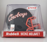 Oklahoma State Cowboys Riddell Speed Mini Helmet - Matte Black Alternate
