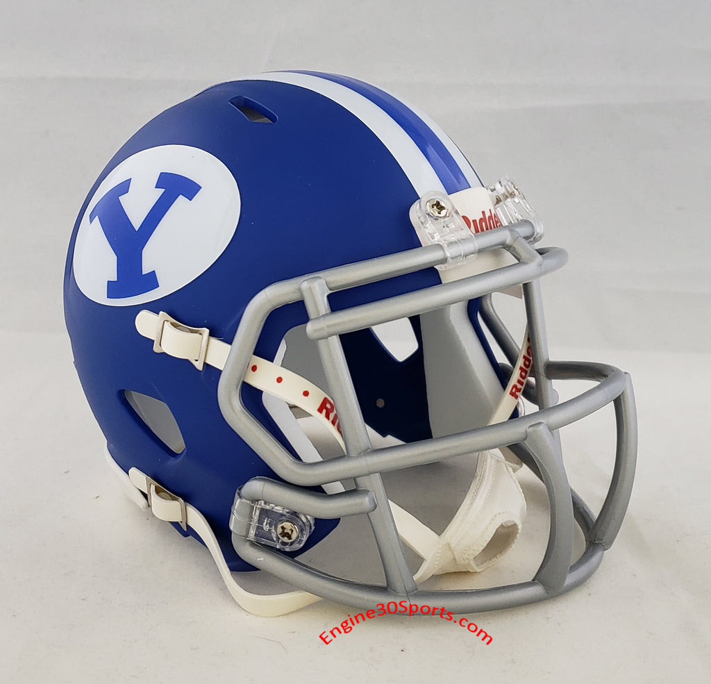 byu football helmet royal blue Riddell Cougars Mini Speed a shelf BYU Cougars Riddell Speed Mini
