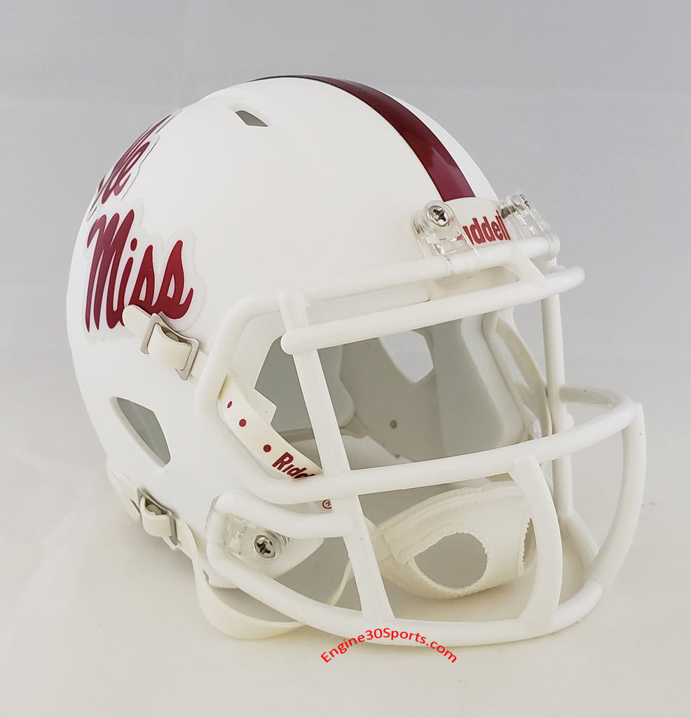 Mississippi Rebels Riddell Speed Mini Helmet - White Alternate