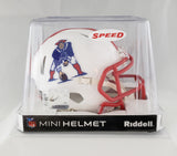 New England Patriots 1990-1992 Throwback Riddell Speed Mini Helmet