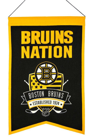 Boston Bruins 20"x15" Wool Bruins Nation Banner