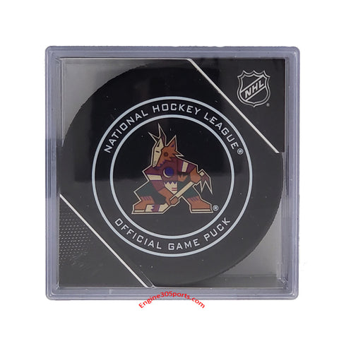 Arizona Coyotes Alt Logo Official Game Puck In Display Holder