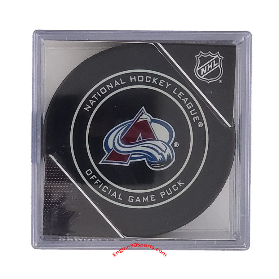 Colorado Avalanche Official Game Puck In Display Holder