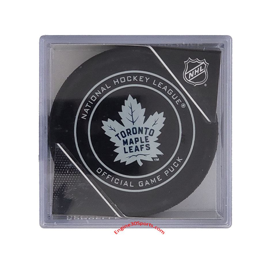 Toronto Maple Leafs Official Game Puck In Display Holder